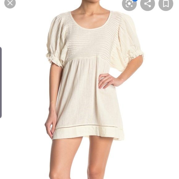 Free People Elsie Puff Sleeve Tunic in White - Picture 2 of 14